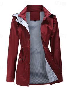 Bequeme und warme Jacke für Frauen - Meike in Burgund