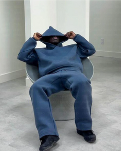 Bequemes Hoodie- und Hosen-Set für Herren | Moderner in Blau
