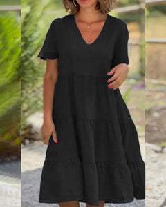Bequemes Midikleid für den Sommer  - Benedikta in Schwarz