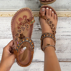 Victoria | Bequeme orthopädische Damensandalen in Karamell