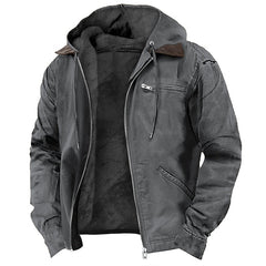 Björn | Herren Winterparka mit Kapuze in Grau