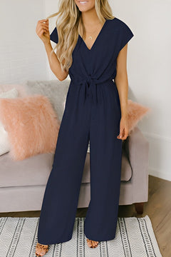 Dixie - Robuster, geradliniger Jumpsuit in Marineblau