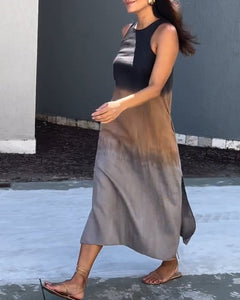 Fenja - Kleid - Farbverlauf - Ärmellos in Grau