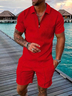 Fredric - Freizeitoutfit-Set für Herren in Rot