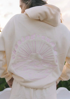 FEMMEHAUS PALM HOODIE in Creme Sonnenuntergang