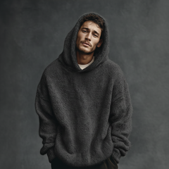 Lukas | Klassischer Herren Hoodie mit lockerer Passform in Dunkelgrau