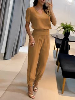 Monna - Lässiges und elegantes Set für Damen in Senf