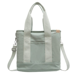 Mia | Damen Canvas Tote Bag Multifunktionale Schultertasche mit Schultergurt in Grün