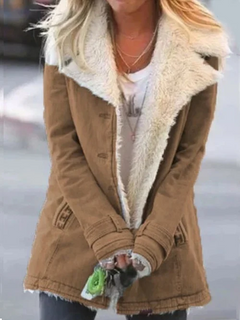 Susanne - Winterjacke - Warm und modisch in Khaki