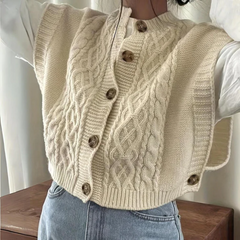 Eileen - Strickweste in Beige