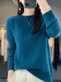 Anette | Warmer Pullover für kalte Tage in Blaue Algen