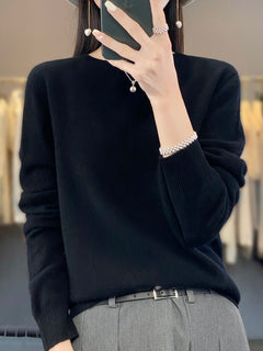 Anette | Warmer Pullover für kalte Tage in Schwarz