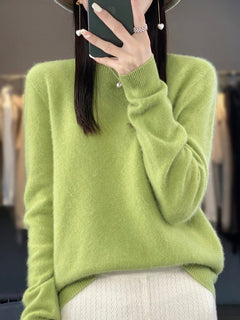 Anette | Warmer Pullover für kalte Tage in Fruchtgrün
