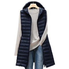 Amalie – Steppjacke mit Kapuze – Leicht in Marineblau