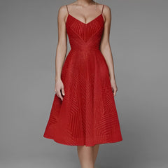 Symmetry Line Elegantes Abendkleid in Rot