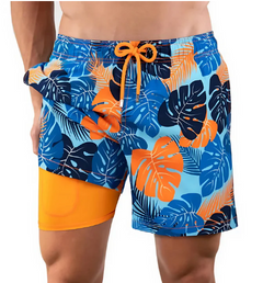 Stylische Badeshorts für Männer in Tropisch