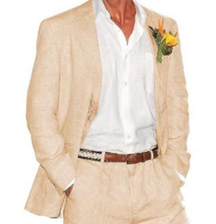 Herren Leichter Hochzeitsgast Anzug | 2-Teilig in Beige