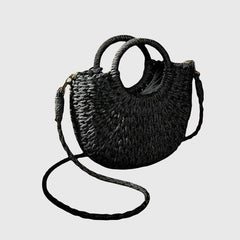 Veronica | Sommer Schultertasche in Schwarz