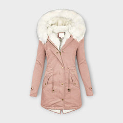 Ivara - Wasserfeste & Pelz-gefütterte Winterjacke in Rosa