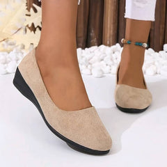 Melina® | Solide Slipper mit flacher Sohle in Aprikose