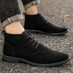 Elegante Herrenschuhe aus Wildleder - Kevin in Schwarz
