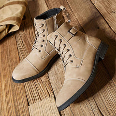 Elegante Lederstiefel für Herren - Othmar in Khaki