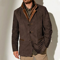 Elegante Luxusjacke für Männer - Gundelr in Dunkelbraun