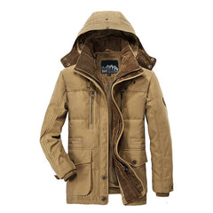 Elegante Outdoor-Winterjacke für Herren - Lothard in Khaki