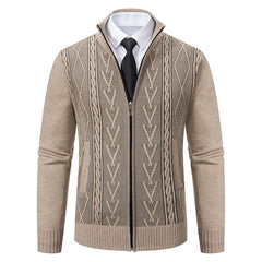 Elegante Strickjacke für Männer - Arwin in Beige