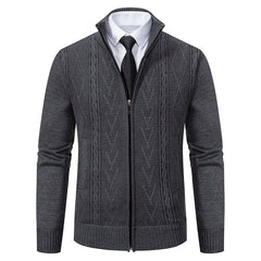 Elegante Strickjacke für Männer - Arwin in Dunkelgrau