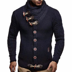 Elegante warme Strickjacke für Männer - Gregor in Blau