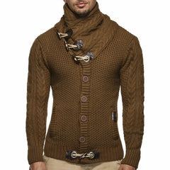 Elegante warme Strickjacke für Männer - Gregor in Braun