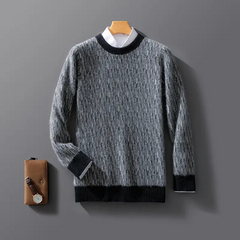 Eleganter Herbstpullover für Herren | Warmer in Schwarz