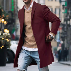 Eleganter Mantel für Männer - Jakob in Rot