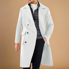 Eleganter warmer Trenchcoat für Männer - Heinrich in Weiß