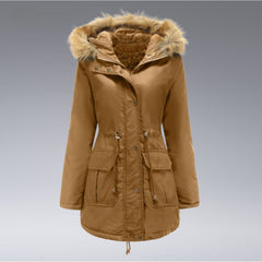 Eleganter wasserdichter Wintermantel für Frauen - Zoelle in Khaki