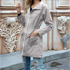 Eleganter winddichter Trenchcoat für Damen - Aurelia in Grau