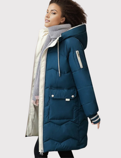Warmer Winterparka für Frauen - Doreen in Blau