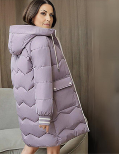 Warmer Winterparka für Frauen - Doreen in Lila