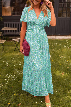 Elegantes Blumenkleid für den Sommer  - Rafaela in Grün