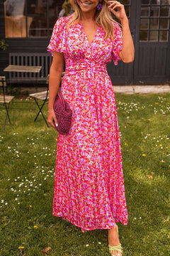 Elegantes Blumenkleid für den Sommer  - Rafaela in Rosa