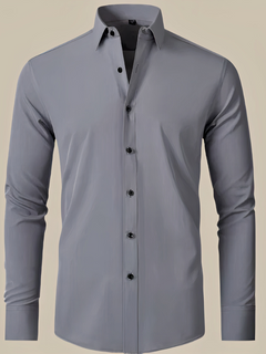 Elegantes Business-Hemd für Herren | Langarm in Grau