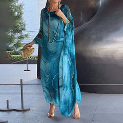 Elegantes Chiffonkleid für den Frühling - Babette in Blau