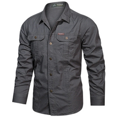 Elegantes Outdoor-Hemd für Herren | Langarm in Dunkelgrau