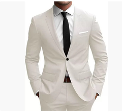Elias | Herren Eleganter Slim Fit Anzug in Creme