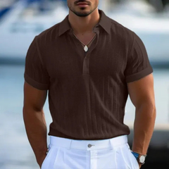 Entspanntes Poloshirt für Herren | Kurzarm in Braun