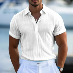 Entspanntes Poloshirt für Herren | Kurzarm in Weiß