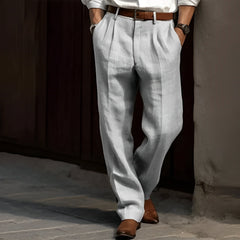 Carlos - Retro-Leinenhose für Herren in Grau