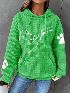 PawPound - Bequemer und warmer Hoodie für Frauen in Grün