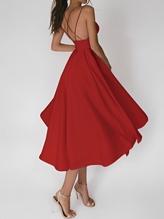 Colline - Kleid mit Spaghettiträgern in Rot (fast ausverkauft)